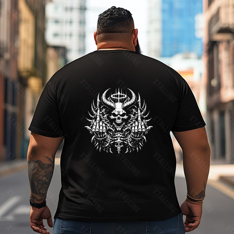 Skull Skeleton T2 5D2C 020 Men T Shirts Big and Tall Men Shirts Plus Size Short Sleeve Fashion Casual T Shirt Graphic Tee Shirts Tshirts