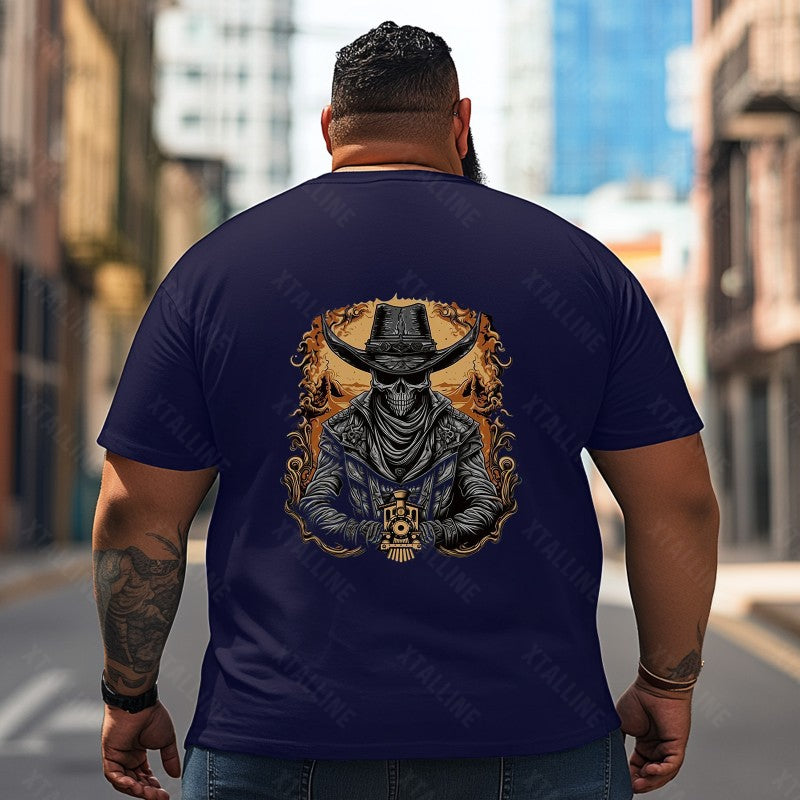 Skull Skeleton T2 5D2C 061 Men T Shirts Big and Tall Men Shirts Plus Size Short Sleeve Fashion Casual T Shirt Graphic Tee Shirts Tshirts