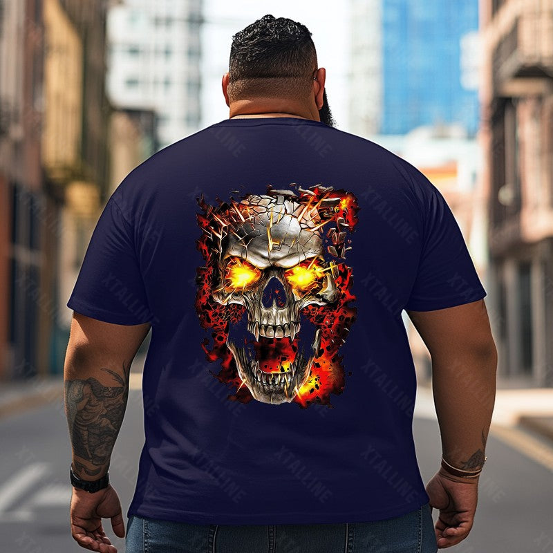 Skull Skeleton T2 5D2C 064 Men T Shirts Big and Tall Men Shirts Plus Size Short Sleeve Fashion Casual T Shirt Graphic Tee Shirts Tshirts