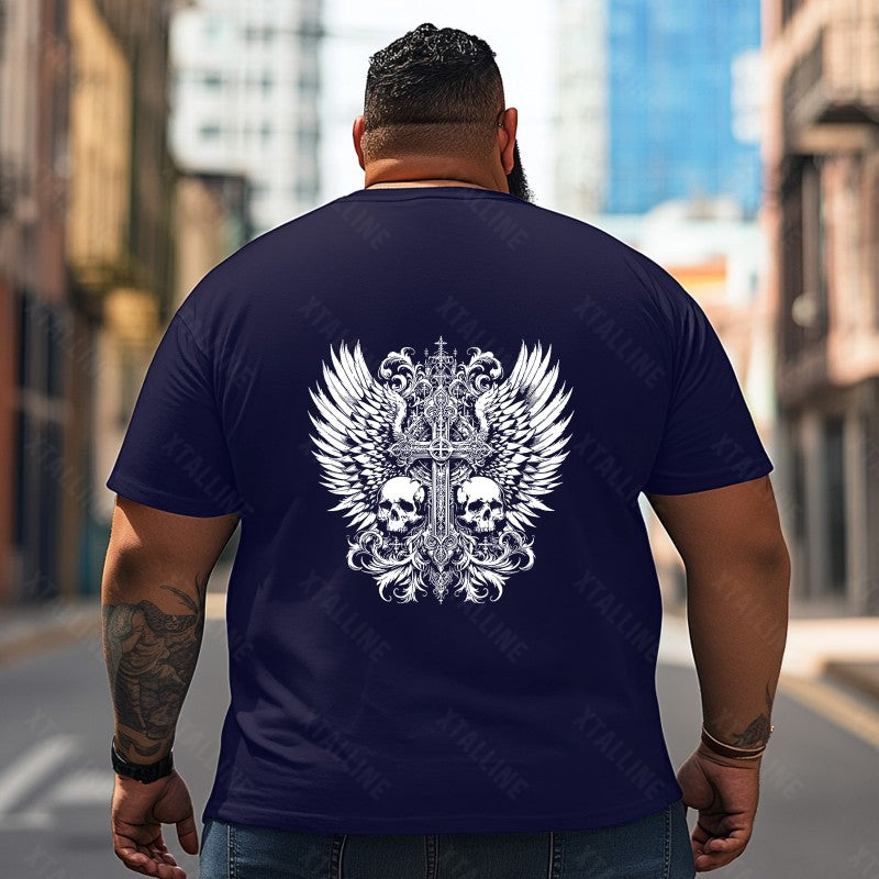 Skull Skeleton T2 5D2C 094 Men T Shirts Big and Tall Men Shirts Plus Size Short Sleeve Fashion Casual T Shirt Graphic Tee Shirts Tshirts