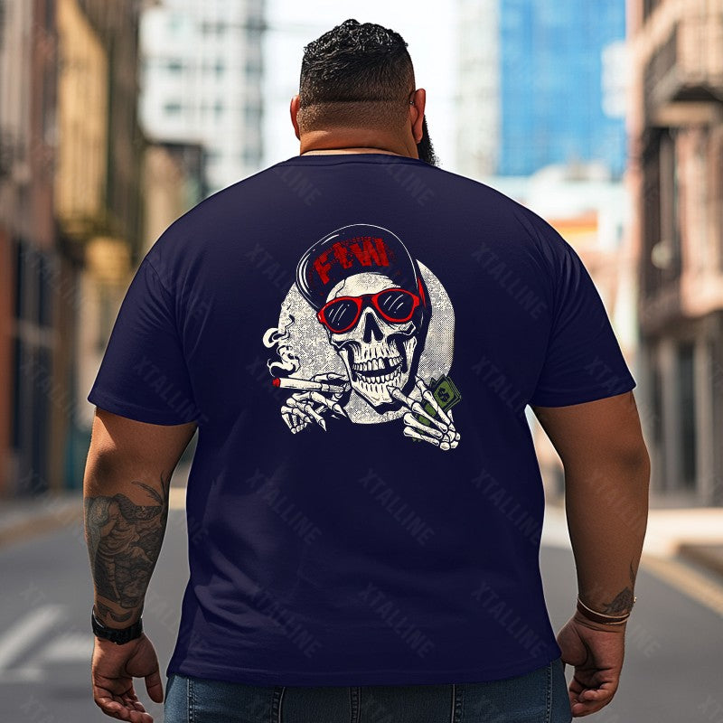 Skull Skeleton T2 5D2C 114 Men T Shirts Big and Tall Men Shirts Plus Size Short Sleeve Fashion Casual T Shirt Graphic Tee Shirts Tshirts