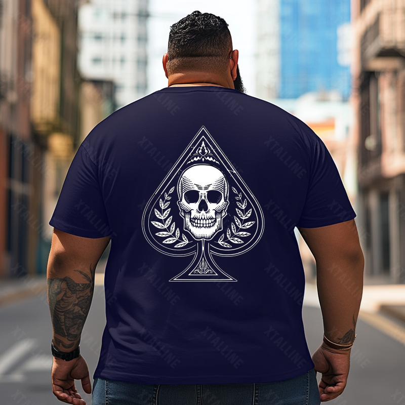 Skull Skeleton T2 5D2E 004 Men T Shirts Big and Tall Men Shirts Plus Size Short Sleeve Fashion Casual T Shirt Graphic Tee Shirts Tshirts