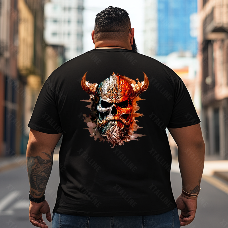 Skull Skeleton T2 5D2E 011 Men T Shirts Big and Tall Men Shirts Plus Size Short Sleeve Fashion Casual T Shirt Graphic Tee Shirts Tshirts