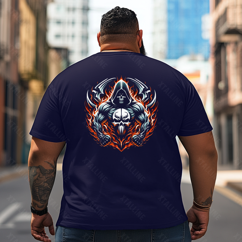 Skull Skeleton T2 5D2E 017 Men T Shirts Big and Tall Men Shirts Plus Size Short Sleeve Fashion Casual T Shirt Graphic Tee Shirts Tshirts