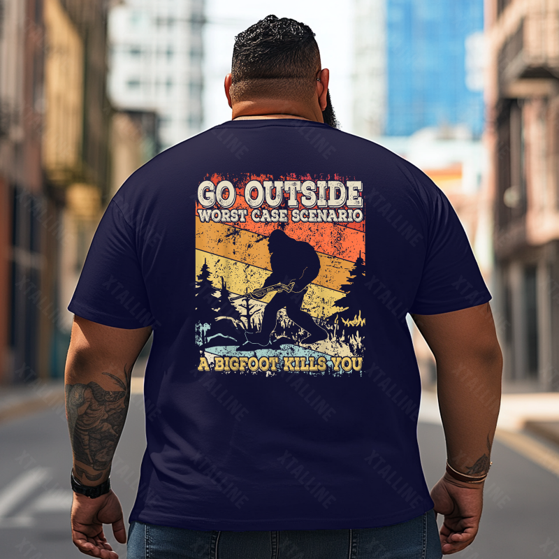 Bigfoot Sasquatch Yeti T0 5D2F 039 Men T Shirts Big and Tall Men Shirts Plus Size Short Sleeve Fashion Casual T Shirt Graphic Tee Shirts Tshirts