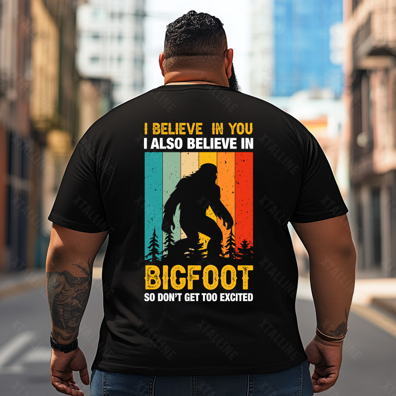 Bigfoot Sasquatch Yeti T0 5D2F 106 Men T Shirts Big and Tall Men Shirts Plus Size Short Sleeve Fashion Casual T Shirt Graphic Tee Shirts Tshirts
