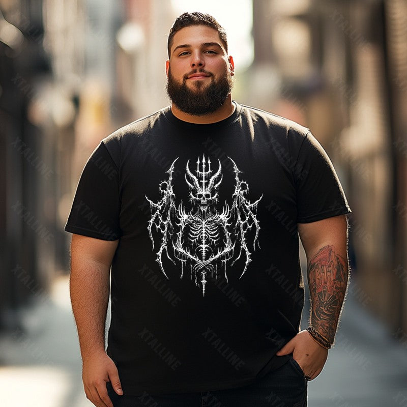 Skull Skeleton T0 5D2C 002 Men T Shirts Big and Tall Men Shirts Plus Size Short Sleeve Fashion Casual T Shirt Graphic Tee Shirts Tshirts