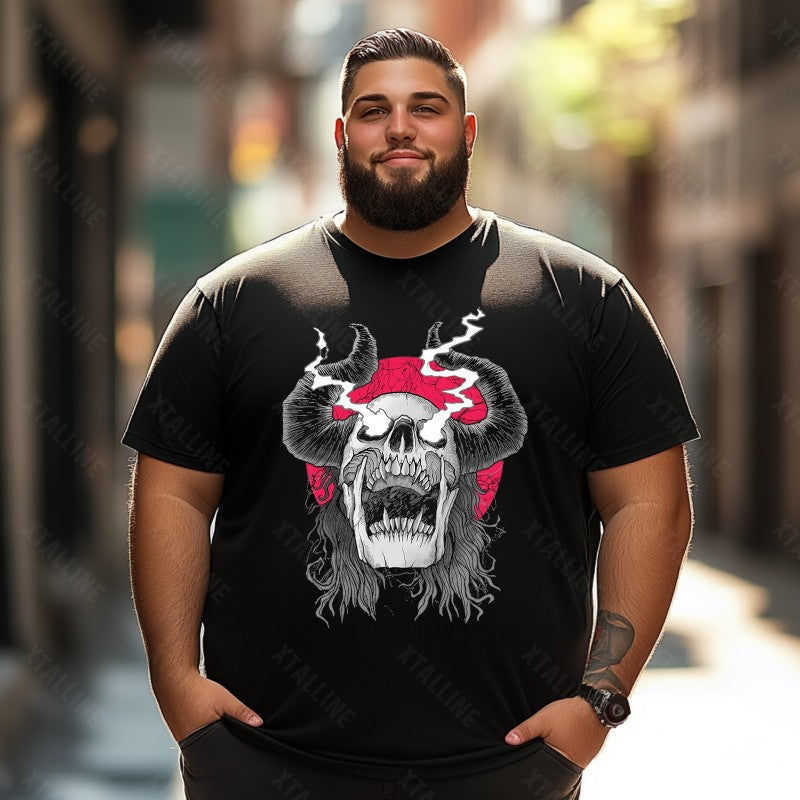 Skull Skeleton T0 5D2C 003 Men T Shirts Big and Tall Men Shirts Plus Size Short Sleeve Fashion Casual T Shirt Graphic Tee Shirts Tshirts