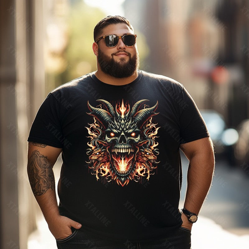 Skull Skeleton T0 5D2C 005 Men T Shirts Big and Tall Men Shirts Plus Size Short Sleeve Fashion Casual T Shirt Graphic Tee Shirts Tshirts