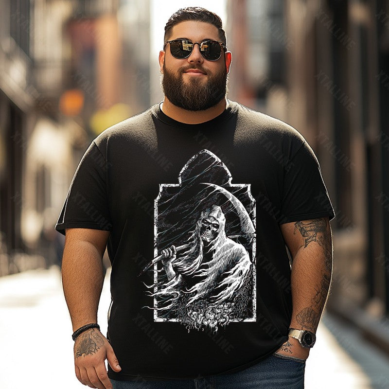 Skull Skeleton T0 5D2C 010 Men T Shirts Big and Tall Men Shirts Plus Size Short Sleeve Fashion Casual T Shirt Graphic Tee Shirts Tshirts