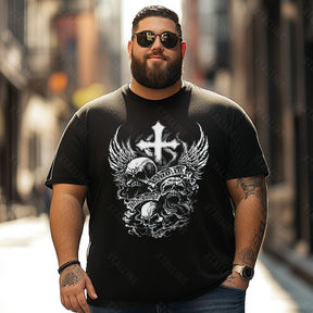 Skull Skeleton T0 5D2C 034 Men T Shirts Big and Tall Men Shirts Plus Size Short Sleeve Fashion Casual T Shirt Graphic Tee Shirts Tshirts