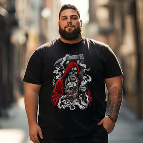 Skull Skeleton T0 5D2C 050 Men T Shirts Big and Tall Men Shirts Plus Size Short Sleeve Fashion Casual T Shirt Graphic Tee Shirts Tshirts