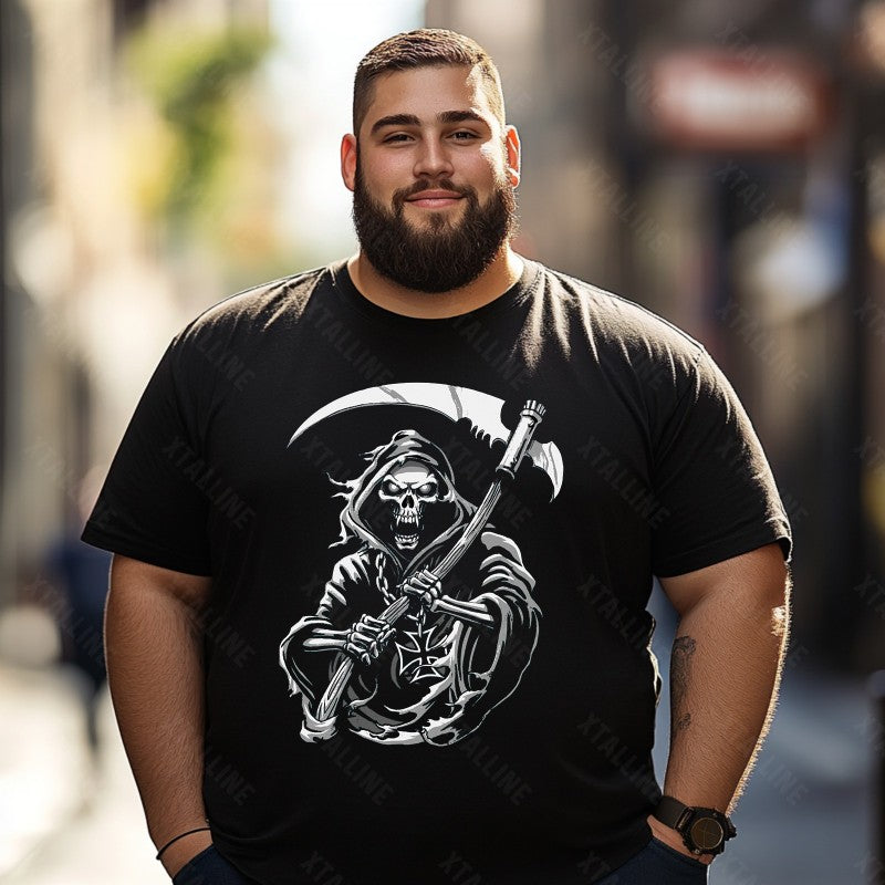Skull Skeleton T0 5D2C 052 Men T Shirts Big and Tall Men Shirts Plus Size Short Sleeve Fashion Casual T Shirt Graphic Tee Shirts Tshirts
