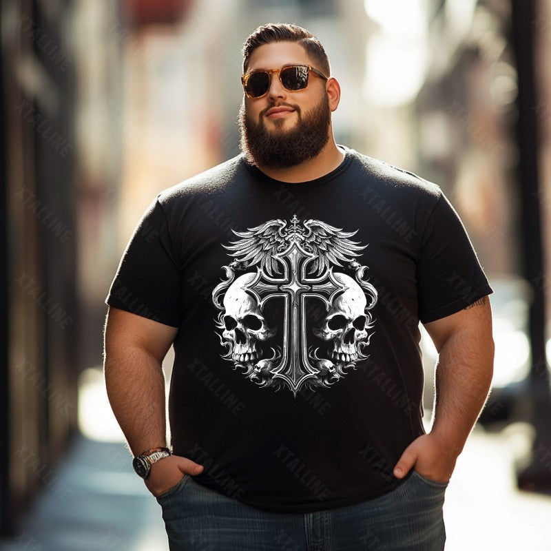 Skull Skeleton T0 5D2C 080 Men T Shirts Big and Tall Men Shirts Plus Size Short Sleeve Fashion Casual T Shirt Graphic Tee Shirts Tshirts