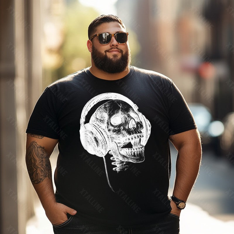 Skull Skeleton T0 5D2C 089 Men T Shirts Big and Tall Men Shirts Plus Size Short Sleeve Fashion Casual T Shirt Graphic Tee Shirts Tshirts