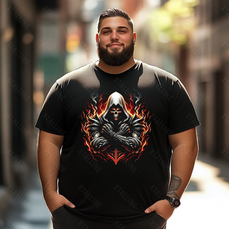 Skull Skeleton T0 5D2E 026 Men T Shirts Big and Tall Men Shirts Plus Size Short Sleeve Fashion Casual T Shirt Graphic Tee Shirts Tshirts