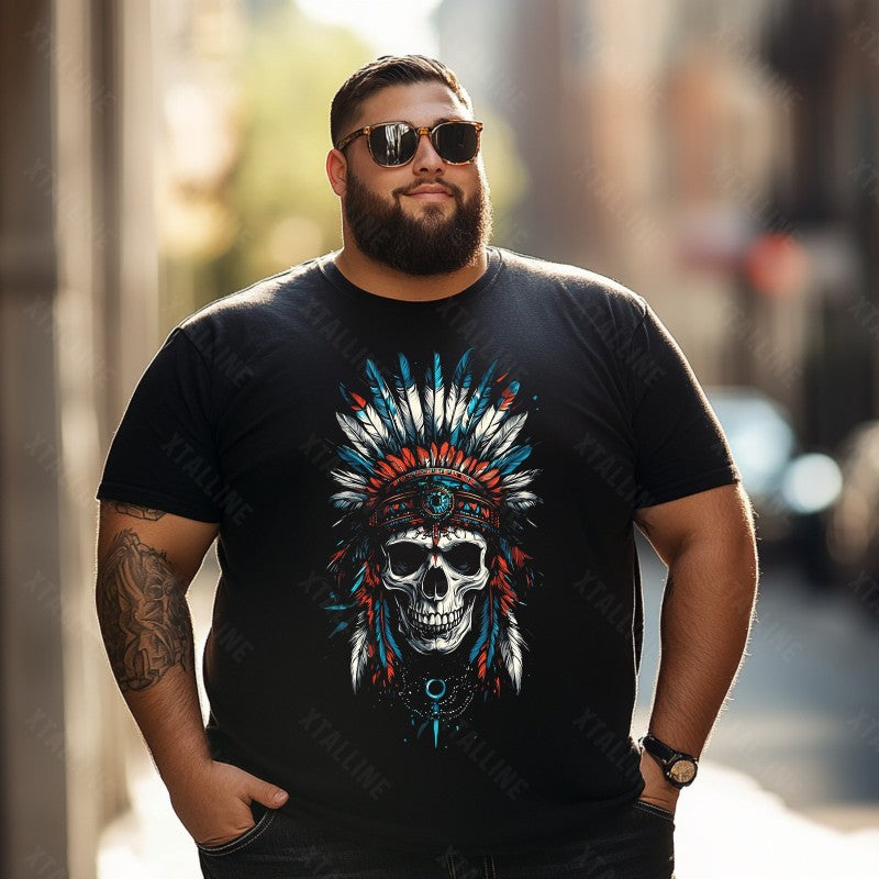 Skull Skeleton T0 5D2E 028 Men T Shirts Big and Tall Men Shirts Plus Size Short Sleeve Fashion Casual T Shirt Graphic Tee Shirts Tshirts