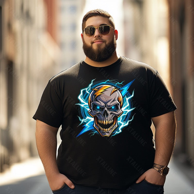 Skull Skeleton T0 5D2E 030 Men T Shirts Big and Tall Men Shirts Plus Size Short Sleeve Fashion Casual T Shirt Graphic Tee Shirts Tshirts