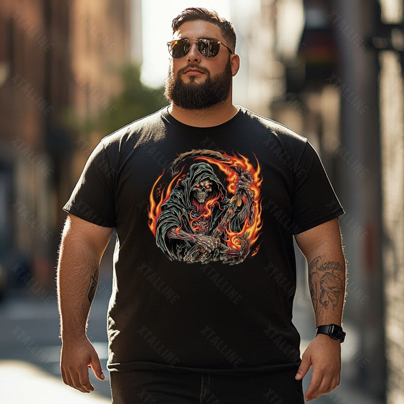 Skull Skeleton T0 5D2E 032 Men T Shirts Big and Tall Men Shirts Plus Size Short Sleeve Fashion Casual T Shirt Graphic Tee Shirts Tshirts