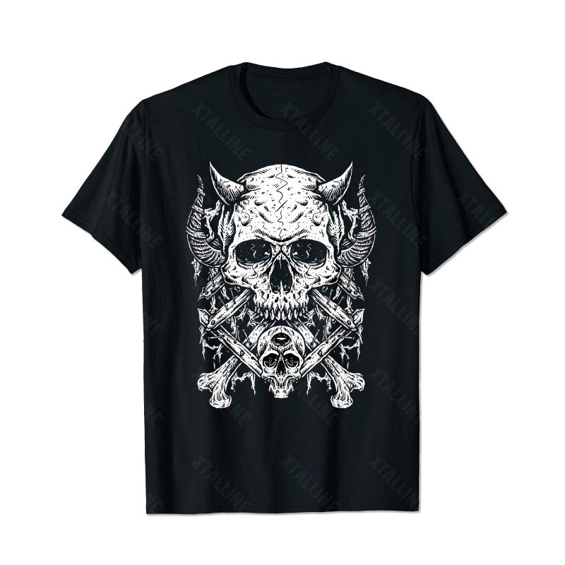 Skull Skeleton T0 5D2C 004 Men T Shirts Big and Tall Men Shirts Plus Size Short Sleeve Fashion Casual T Shirt Graphic Tee Shirts Tshirts