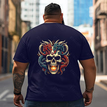 Skull Skeleton T2 5D2C 007 Men T Shirts Big and Tall Men Shirts Plus Size Short Sleeve Fashion Casual T Shirt Graphic Tee Shirts Tshirts
