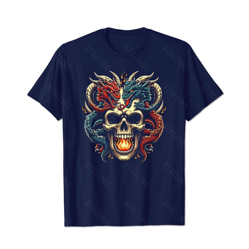 Skull Skeleton T0 5D2C 007 Men T Shirts Big and Tall Men Shirts Plus Size Short Sleeve Fashion Casual T Shirt Graphic Tee Shirts Tshirts