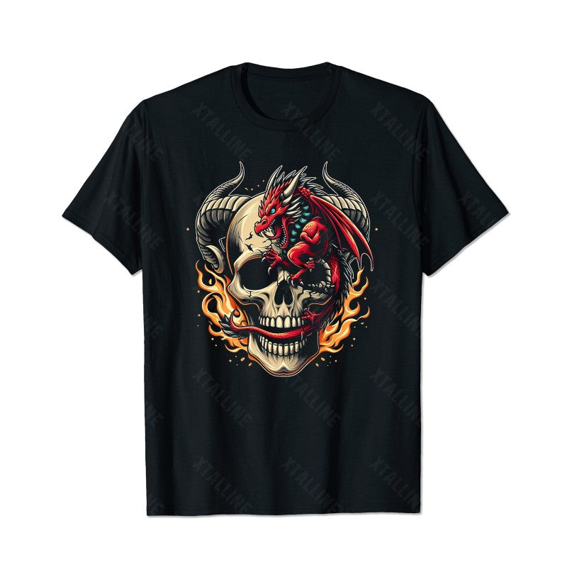 Skull Skeleton T0 5D2C 009 Men T Shirts Big and Tall Men Shirts Plus Size Short Sleeve Fashion Casual T Shirt Graphic Tee Shirts Tshirts