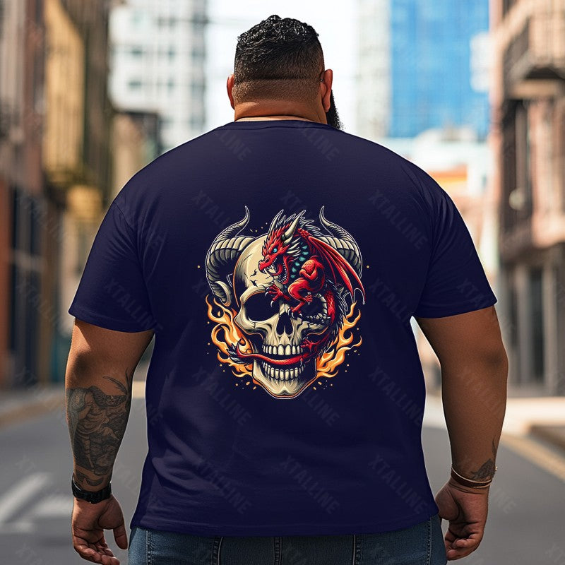 Skull Skeleton T2 5D2C 009 Men T Shirts Big and Tall Men Shirts Plus Size Short Sleeve Fashion Casual T Shirt Graphic Tee Shirts Tshirts