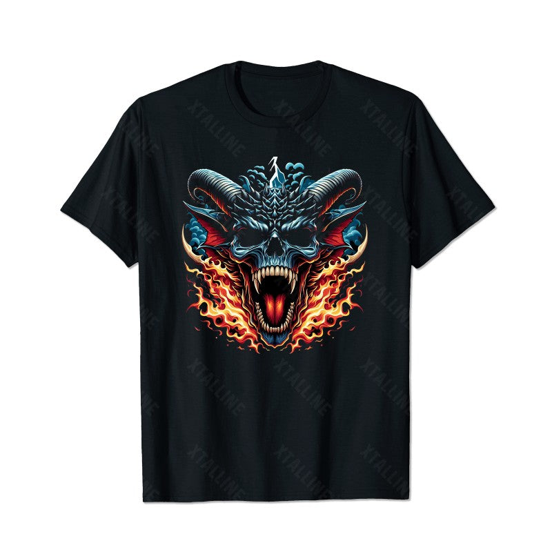 Skull Skeleton T0 5D2C 011 Men T Shirts Big and Tall Men Shirts Plus Size Short Sleeve Fashion Casual T Shirt Graphic Tee Shirts Tshirts