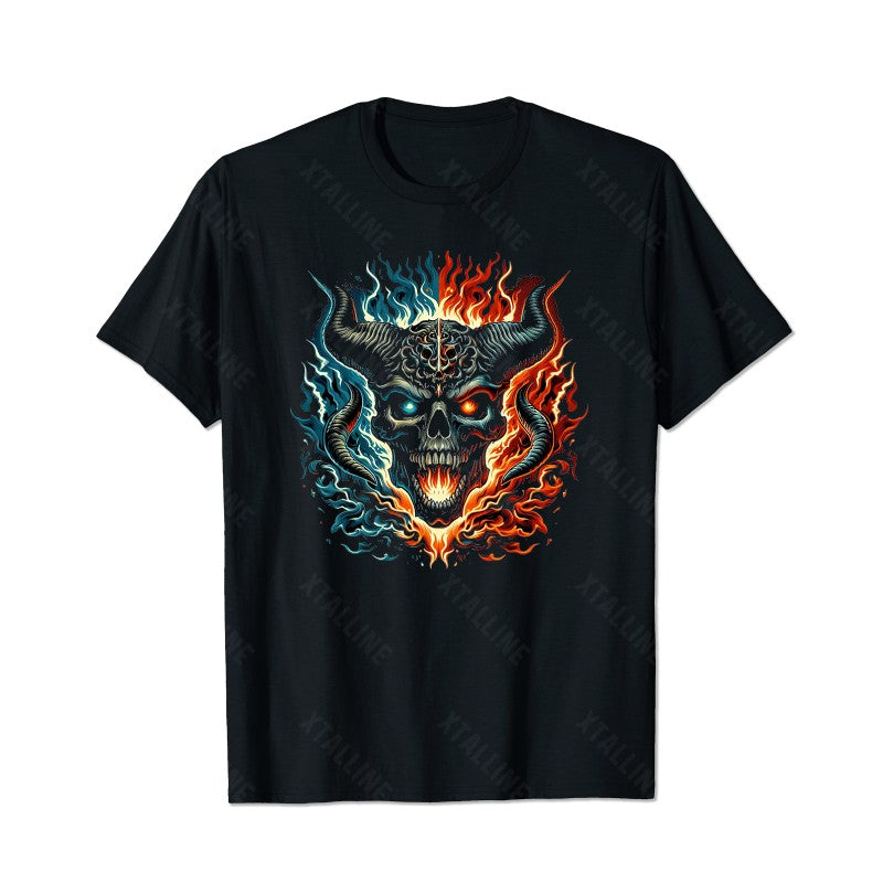 Skull Skeleton T0 5D2C 013 Men T Shirts Big and Tall Men Shirts Plus Size Short Sleeve Fashion Casual T Shirt Graphic Tee Shirts Tshirts