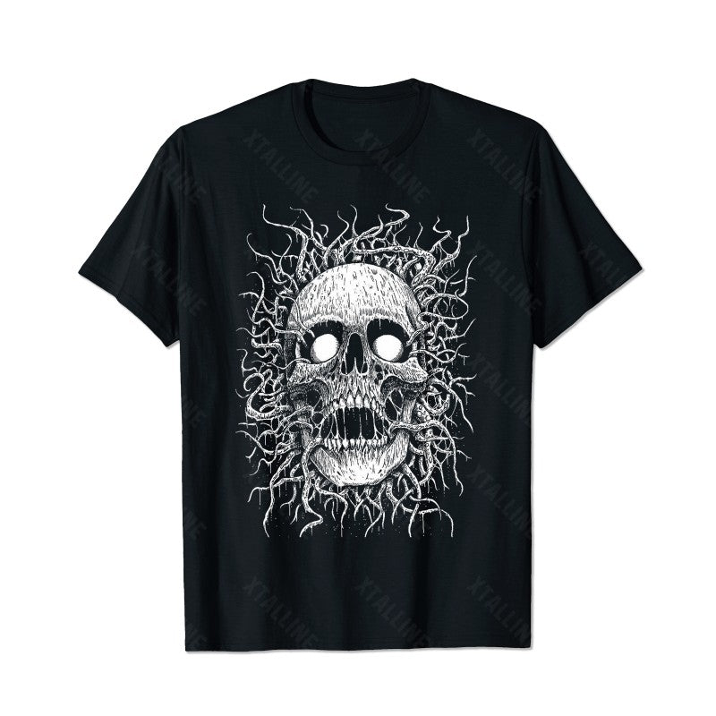 Skull Skeleton T0 5D2C 016 Men T Shirts Big and Tall Men Shirts Plus Size Short Sleeve Fashion Casual T Shirt Graphic Tee Shirts Tshirts