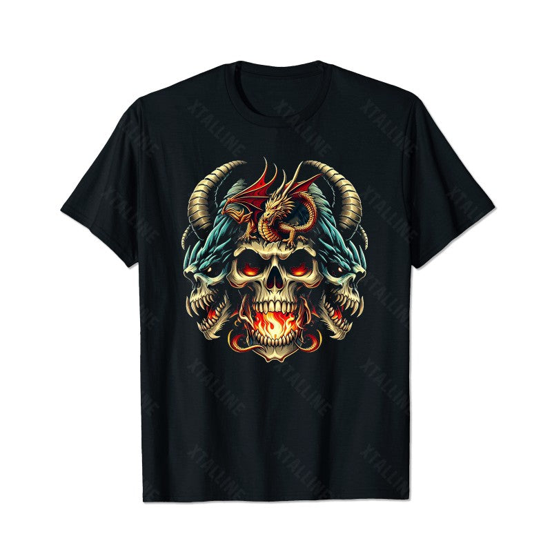 Skull Skeleton T0 5D2C 017 Men T Shirts Big and Tall Men Shirts Plus Size Short Sleeve Fashion Casual T Shirt Graphic Tee Shirts Tshirts