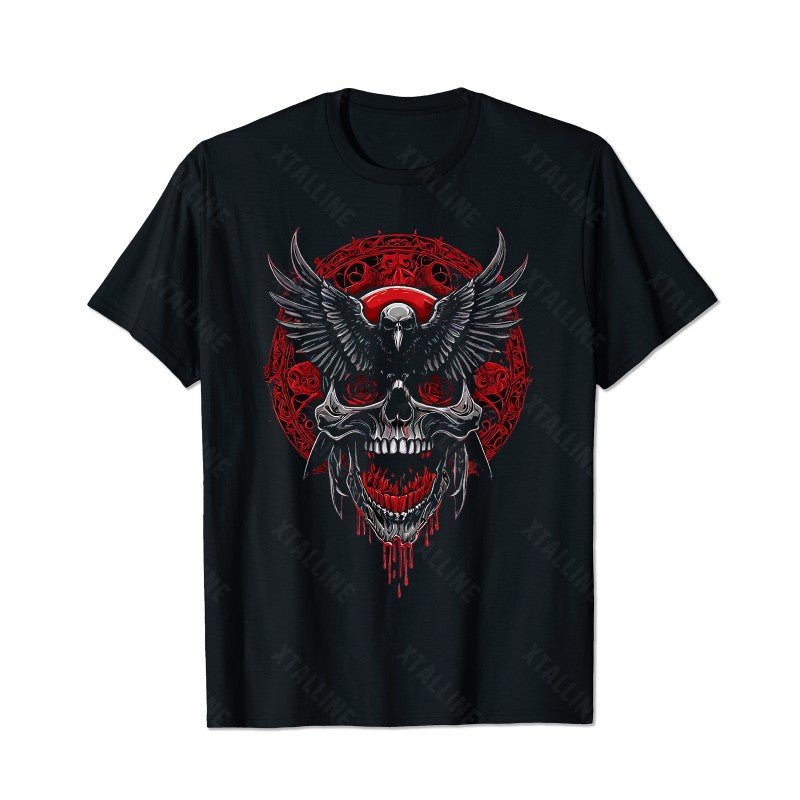 Skull Skeleton T0 5D2C 019 Men T Shirts Big and Tall Men Shirts Plus Size Short Sleeve Fashion Casual T Shirt Graphic Tee Shirts Tshirts