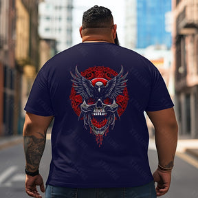 Skull Skeleton T2 5D2C 019 Men T Shirts Big and Tall Men Shirts Plus Size Short Sleeve Fashion Casual T Shirt Graphic Tee Shirts Tshirts