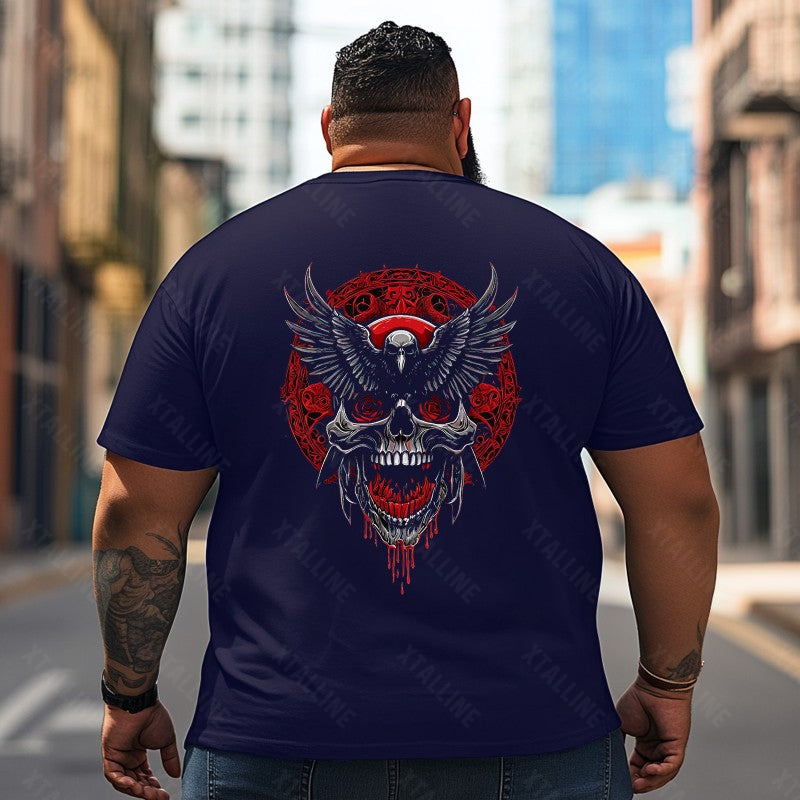 Skull Skeleton T2 5D2C 019 Men T Shirts Big and Tall Men Shirts Plus Size Short Sleeve Fashion Casual T Shirt Graphic Tee Shirts Tshirts