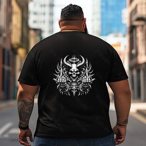 Skull Skeleton T2 5D2C 020 Men T Shirts Big and Tall Men Shirts Plus Size Short Sleeve Fashion Casual T Shirt Graphic Tee Shirts Tshirts