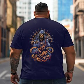 Skull Skeleton T2 5D2C 033 Men T Shirts Big and Tall Men Shirts Plus Size Short Sleeve Fashion Casual T Shirt Graphic Tee Shirts Tshirts