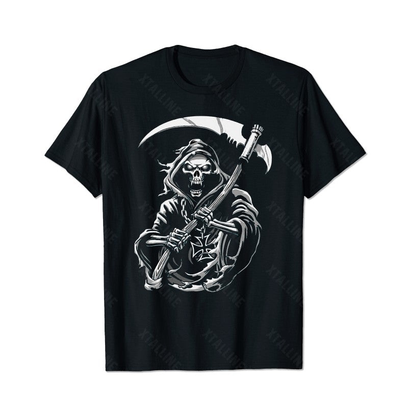 Skull Skeleton T0 5D2C 052 Men T Shirts Big and Tall Men Shirts Plus Size Short Sleeve Fashion Casual T Shirt Graphic Tee Shirts Tshirts
