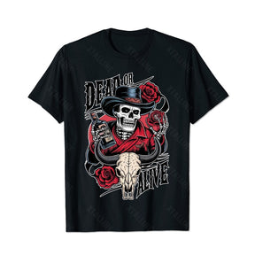 Skull Skeleton T0 5D2C 062 Men T Shirts Big and Tall Men Shirts Plus Size Short Sleeve Fashion Casual T Shirt Graphic Tee Shirts Tshirts