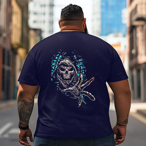 Skull Skeleton T2 5D2C 066 Men T Shirts Big and Tall Men Shirts Plus Size Short Sleeve Fashion Casual T Shirt Graphic Tee Shirts Tshirts