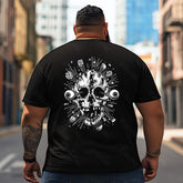 Skull Skeleton T2 5D2C 111 Men T Shirts Big and Tall Men Shirts Plus Size Short Sleeve Fashion Casual T Shirt Graphic Tee Shirts Tshirts