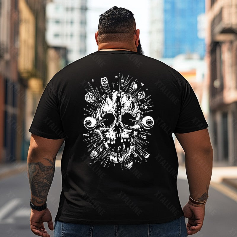 Skull Skeleton T2 5D2C 111 Men T Shirts Big and Tall Men Shirts Plus Size Short Sleeve Fashion Casual T Shirt Graphic Tee Shirts Tshirts