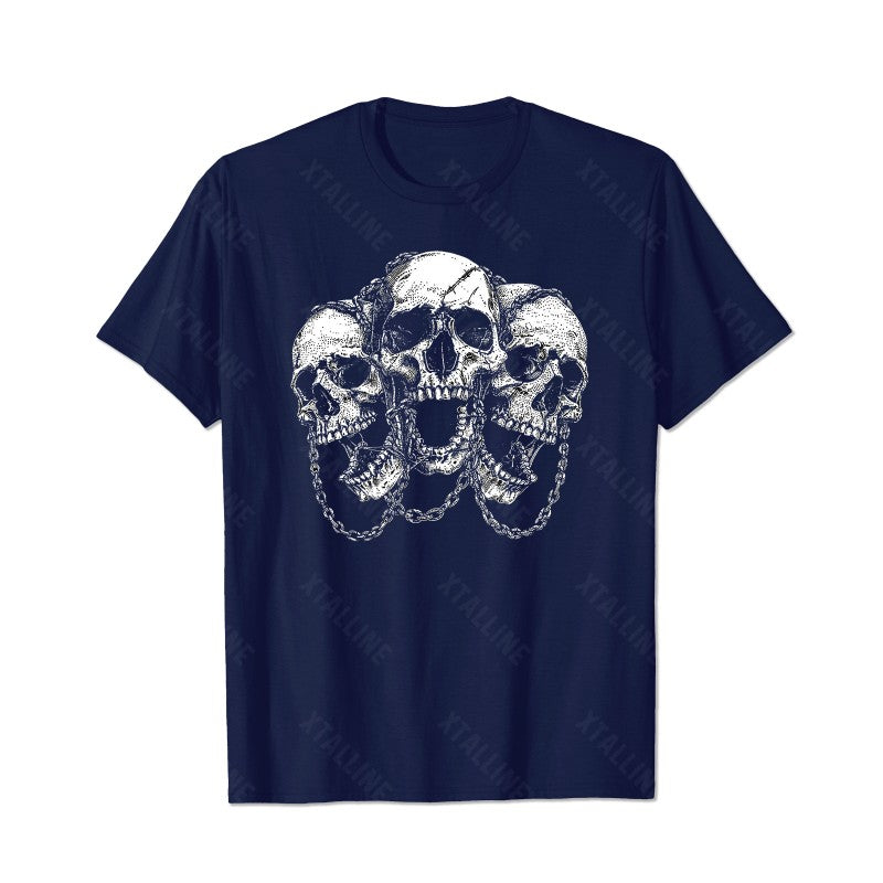 Skull Skeleton T0 5D2C 115 Men T Shirts Big and Tall Men Shirts Plus Size Short Sleeve Fashion Casual T Shirt Graphic Tee Shirts Tshirts