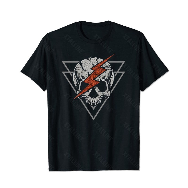 Skull Skeleton T0 5D2C 116 Men T Shirts Big and Tall Men Shirts Plus Size Short Sleeve Fashion Casual T Shirt Graphic Tee Shirts Tshirts
