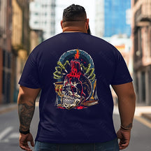 Skull Skeleton T2 5D2C 147 Men T Shirts Big and Tall Men Shirts Plus Size Short Sleeve Fashion Casual T Shirt Graphic Tee Shirts Tshirts