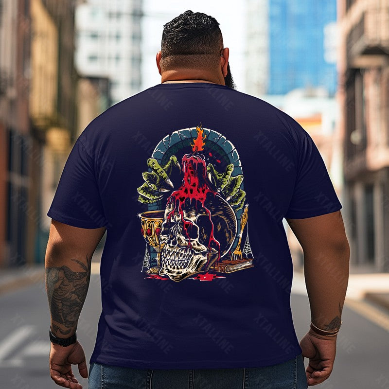 Skull Skeleton T2 5D2C 147 Men T Shirts Big and Tall Men Shirts Plus Size Short Sleeve Fashion Casual T Shirt Graphic Tee Shirts Tshirts