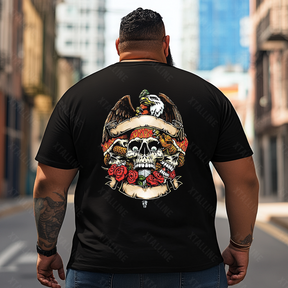 Skull Skeleton T2 5D2E 002 Men T Shirts Big and Tall Men Shirts Plus Size Short Sleeve Fashion Casual T Shirt Graphic Tee Shirts Tshirts