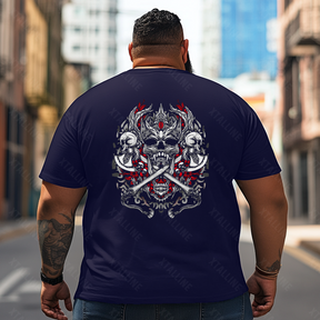 Skull Skeleton T2 5D2E 003 Men T Shirts Big and Tall Men Shirts Plus Size Short Sleeve Fashion Casual T Shirt Graphic Tee Shirts Tshirts