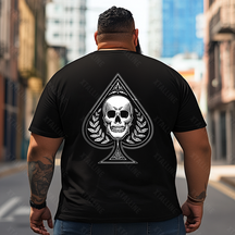 Skull Skeleton T2 5D2E 004 Men T Shirts Big and Tall Men Shirts Plus Size Short Sleeve Fashion Casual T Shirt Graphic Tee Shirts Tshirts