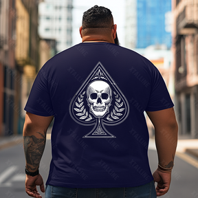 Skull Skeleton T2 5D2E 004 Men T Shirts Big and Tall Men Shirts Plus Size Short Sleeve Fashion Casual T Shirt Graphic Tee Shirts Tshirts